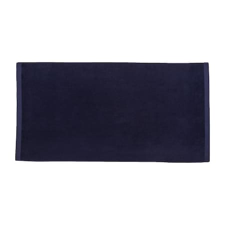 Towelsoft Jumbo Size Terry Dobby Hem Velour Beach Towel Velour Beach Towel 36 inch x 72 inch -Navy HOME-BV1104-NVY