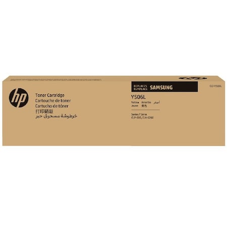 Samsung CLT-Y506L High Yield Yellow Toner Cartridge (3,500 Yield) SU519A
