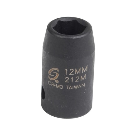 Sunex 1/2 in Drive 12Mm Impact Socket 212M