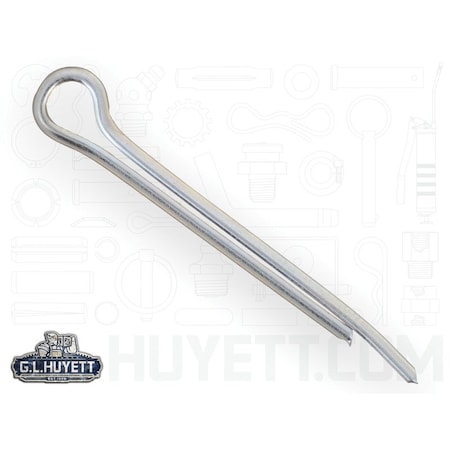Huyett Hammerlock Cotter Pin, Zinc Plated Carbon Steel, 0.109 in Dia x 1.250 in Effective Length CPHZ-109-1250