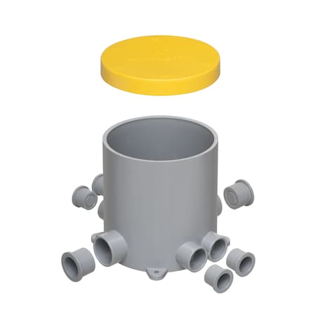 Arlington Plastic Concrete Floor Box Kit 5.795-Inch x 7.504-Inch Gray FLBC5500
