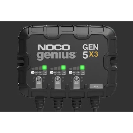Noco Onboard Marine Battery Charger, 15A 3-Bank (5A/Bank), 12V Waterproof, GEN5X3 806302