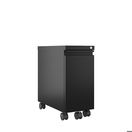 Hirsh 10" W 2 Drawer File Cabinet, Black, Legal/Letter 22651