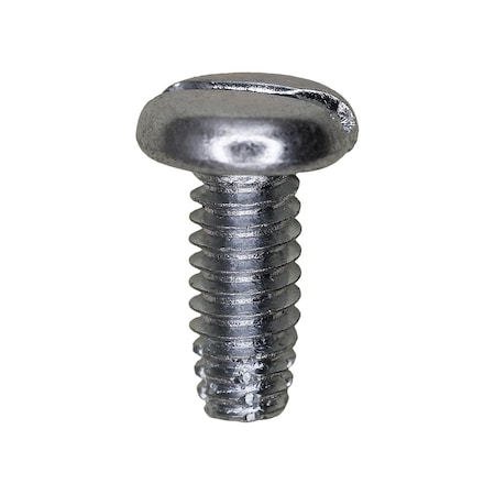 Auveco 1/4in-20 x 5/8in Slotted Pan Head Type F Zinc Thread Cutting Screw, 100PK 5307