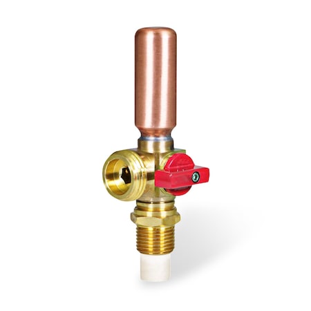 Everflow Replacement Valve W/ Hammer Arrestor 1/2" CPVC Inlet x 3/4" MHT Outlet, Brass, For Hot Water 540CH