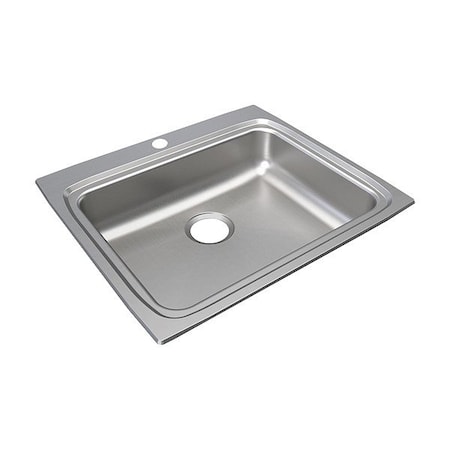 Just Manufacturing Bowl Drop-In Sink, 25"x22"x6", Gray SLADA2225A601-J