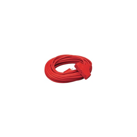 Master Electrician 25-Ft. 14/3 SJTW, Red 3-Outlet Extension Cord 04217ME