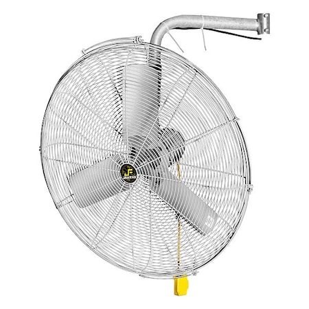 Jan Fan MountedFan, Silver, 24inDia, Steel, 3Blade JF-BMF24-DCS-S