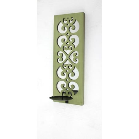 Homeroots Green Wood Hanging Dimensional Sculpture 274567