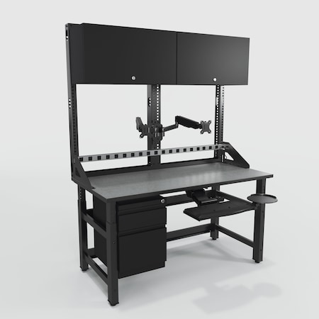 Safco Computer Workstation, 1,000 lb cap. TWTYP16TBLKSTGMBK