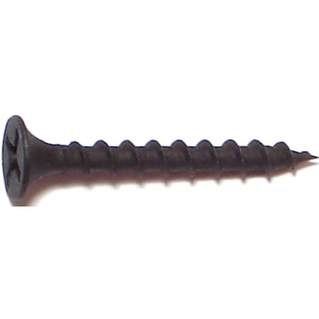 Midwest Fastener Drywall Screw, #6 x 1-1/4 in, Steel, Flat Head 10507