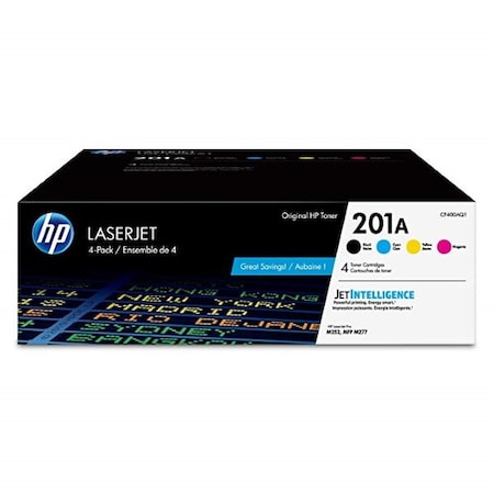 Hp HP 201A, CF400AQ1 4PK Black/Cyan/Mag/Yellow Original LaserJet Toner CF400AQ1