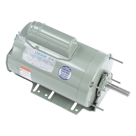 Leeson Farm Duty Motor, Permanent Split Capacitor, 3/4 HP, 115/230V AC, 1,075 Nameplate RPM, 56HZ Frame 111322.00