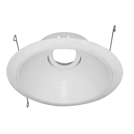 Elco Lighting Flexa 6in Adjustable Round Baffle Trim for Koto Module, Black Baffle w/White Ring ELK693BB