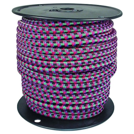 Keeper Bungee Cord, 5/16 in Dia, 125 ft L, Rubber 06415