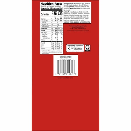 Keebler Cheez-it, White Cheddar, 6 PK 31533