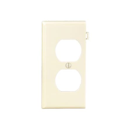 Leviton Receptacle Wallplate, Sectional, Gang 1, Ivory PSE8-I