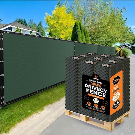 Xpose Safety Privacy Fence Screen 4ft x 50ft, Green, 72PK PS-450G-FP72-X