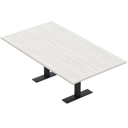 Skutchi Designs 7ft Rectangular Conference Table With Power | Harmony Series | 6 Person Meeting Room Table HAR-REC-48x84-T.BK-WA7976-NA