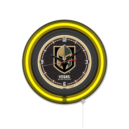 Holland Bar Stool Vegas Golden Knights 15 Double Neon Wall Clock Clk15BK