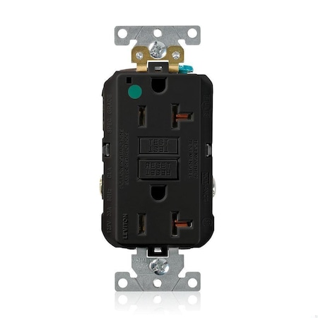 Leviton SmartlockPro GFCI 20A HG/PI Black GFNT2-HFE
