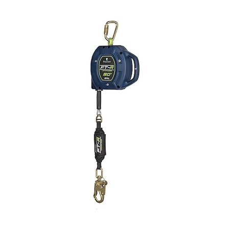 Falltech Not Applicable Self-Retracting Lifeline, 30 ft. Length, Swivel Snap Hook, Steel, 1 Leg(s) 721530LEC