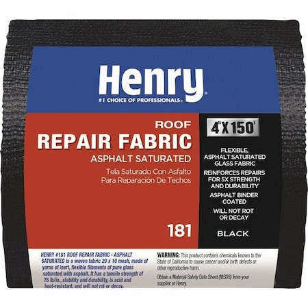 Henry No-Groove Siding Panel, 150 ft L, 4 in W, Asphalt Saturated Glass, Black HE181195