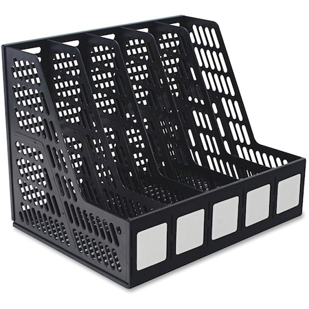 Advantus 5compartment MagazineLiterature File, Black AVT34092