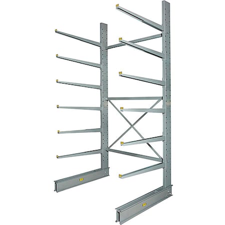 Global Industrial Single Sided Cantilever Rack Starter, 2" Lip72"Wx45"Dx120"H - Best Value Series 298906