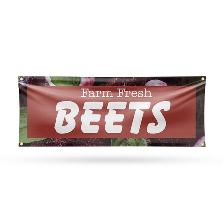 Signmission Farm Fresh Beets, 18 Inch x 48 Inch, Vinyl Banner B-30577