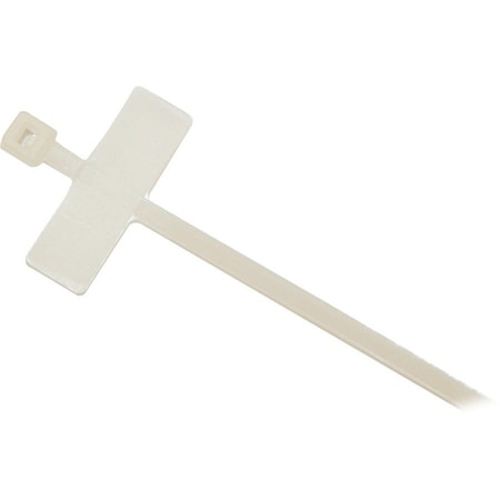 Dolphin Components Cable Tie, 4 in L, 3/4 in Max Bundle Dia., Natural, Nylon, 18 lb Strength, 100 PK DC-4F