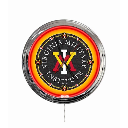 Holland Bar Stool Virginia Military Institute 16 LED Wall Clock ClkL16