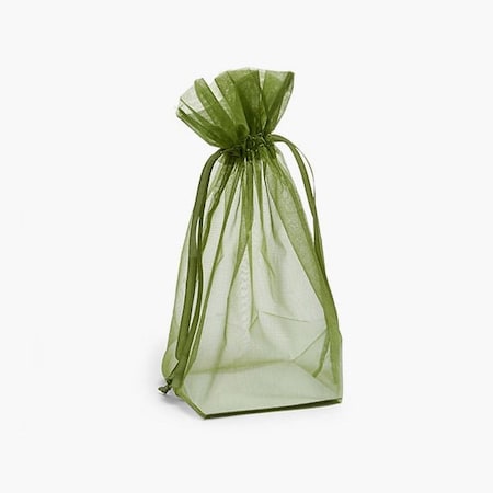 Nashville Wraps Olive Square Gusseted Sheer Bag, 4x4x10, 10PK GHB441OL