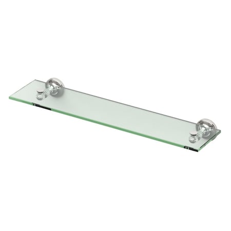 Gatco Tavern Glass Vanity Shelf, Polished Nickel 4126