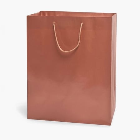 Nashville Wraps Rose Gold Gloss Gift Bags, Cub 8x4x10, 10PK GTCMRG