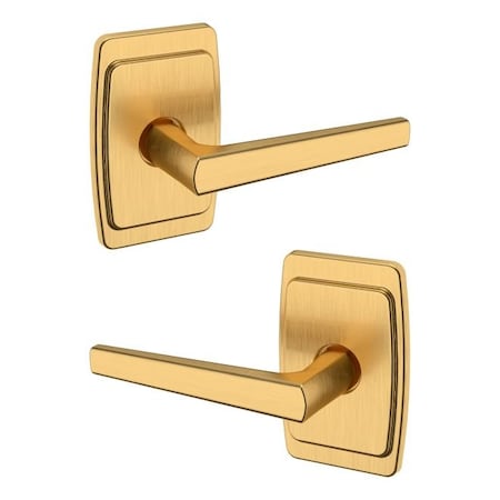 Baldwin Baldwin Preconfigured L024 Lever with R046 Rose Passage Lock with 2-3/8in Backset and Full Lip L024044PASS