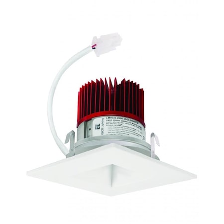 Elco Lighting 4in Square on Square Reflector, 1600lm, 4000K, White E417C1640W2