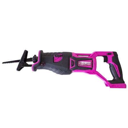 The Original Pink Box 20V Lithium-Ion Brushless Cordless Reciprocating Saw with Orbital Function, Bare Tool, Pink PB20VREC