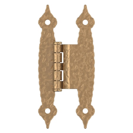 Amerock 3/8in 10mm Offset Non-Self Closing Face Mount Champagne Bronze Cabinet Hinge, 1 Pair BPR3406CZ
