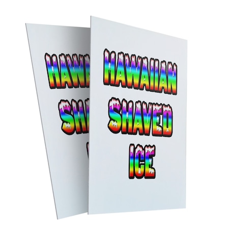 Signmission Hawaiian Shaved Ice, Plastic Signs Only 24 Inch x 36 Inch, Corrugated Plastic, 2PK CSB-2436-2PACK-Hawaiian Shaved Ice