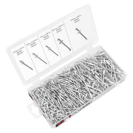 Performance Tool 500 Pc Aluminum Rivet Hardware Set WLMW5228
