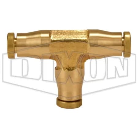 Dixon Push-In Union Tee, 3/16 in Nominal, Tube, Brass, Domestic 646
