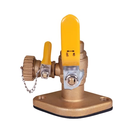 Everflow SWT Full Port Ball Valve with Cleanout and Flange, Brass 3/4" 895C034