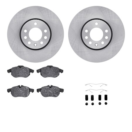 Dynamic Friction Co DFC Rotors with EURO 5000 Ceramic Brake Pads includes Hardware 6612-65053