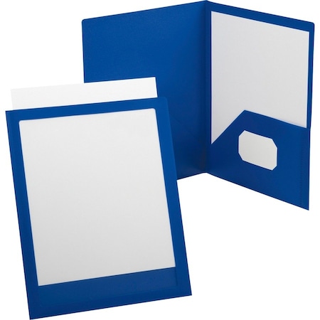 Oxford ViewFolio Letter Pocket Folder, Blue OXF57441