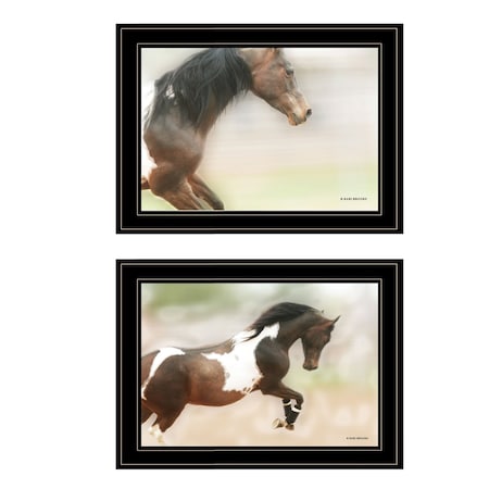 Homeroots Set Of Two A Wild Kookie 2 Black Framed Print Wall Art, 2PK 407235