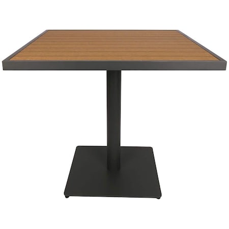 Newtechwood 32 5/8" PolyAluminum Square Table in Peruvian Teak  (3 boxes) OD-SPT-721-TK