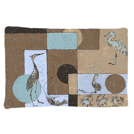 Carolines Treasures 20.5 x 30 in. Blue Heron Moisture Wicking Fabric Standard Pillow Case 8103PILLOWCASE
