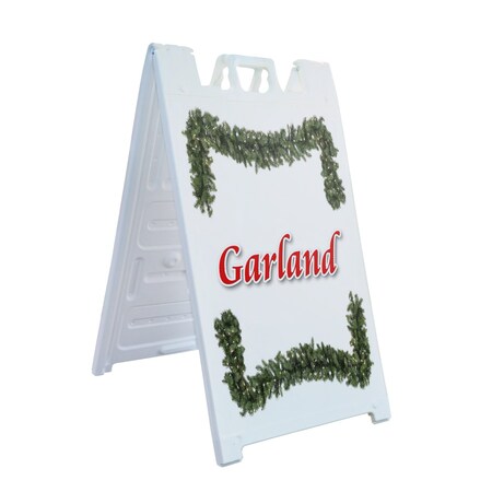 Signmission Garland, A-Frame & 2 Decals Installed, Heavy-Duty Plastic Frame SBHD-D-2436-Garland