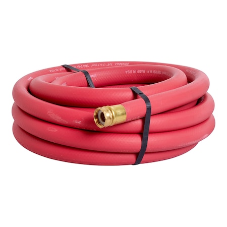 Underhill 3/4 in ID x 25 ft L Water Hose, EPDM Synthetic Rubber Tube, Red H75-025R